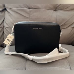 Michael Kors, Black, Leather, crossbody